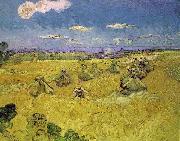 Vincent Van Gogh Wheat Stacks with Reaper oil